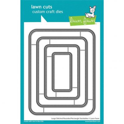 Lawn Fawn Cutting Dies - Large Stitched Rounded Rectangle Stackables